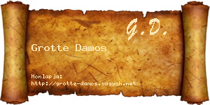 Grotte Damos névjegykártya